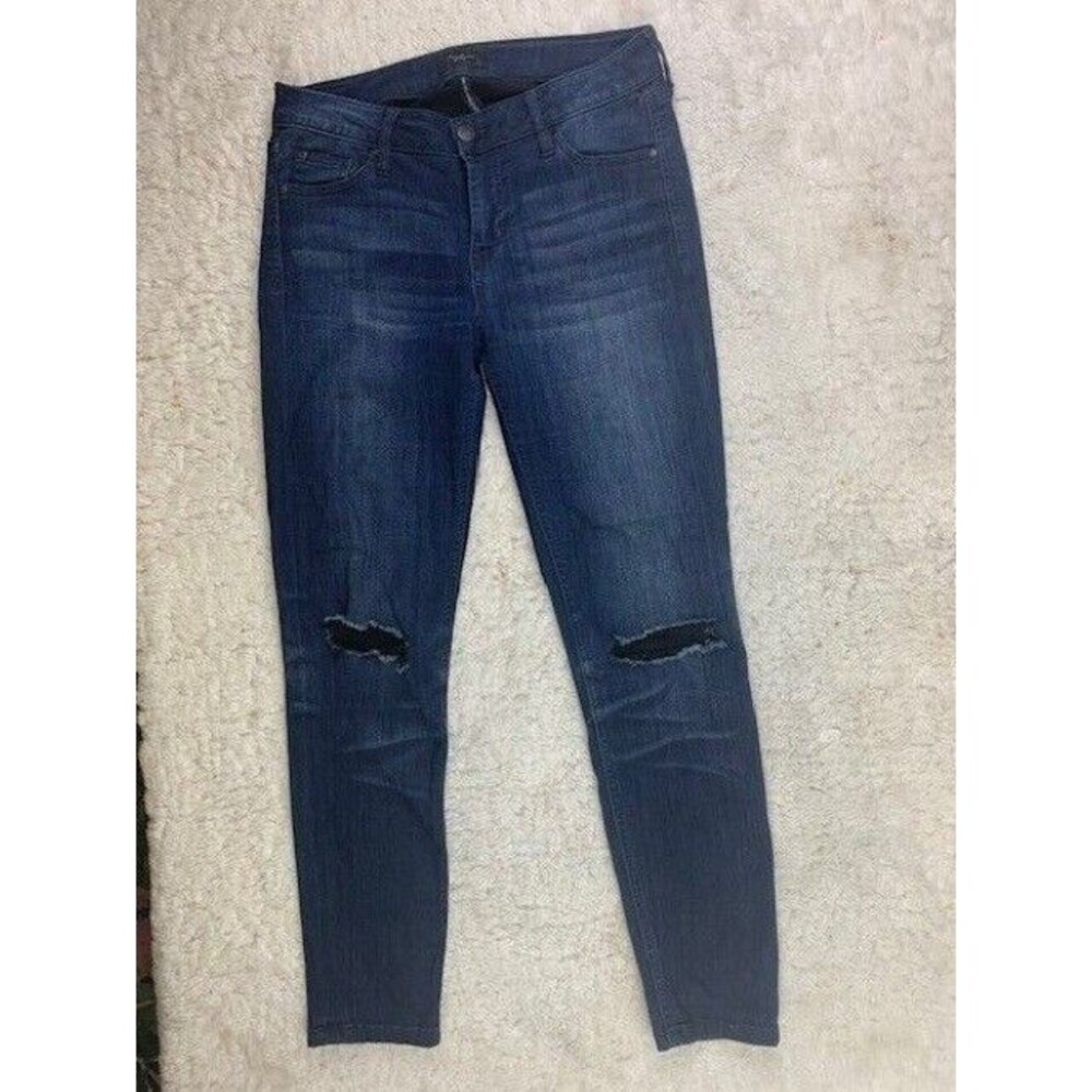 Celebrity Pink Size 7 28 Womens Jeans Skinny Distress Stretch Dark Wash Mid Rise